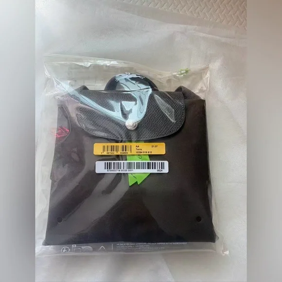 Longchamp Medium Backpack Recycled Canvas Terre Sophisticated Matte Finish - Picture 14 of 16